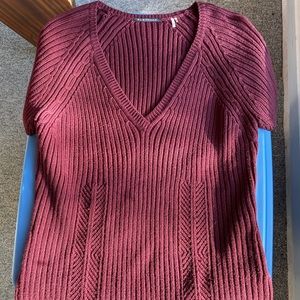 Short sleeve heavy sweater